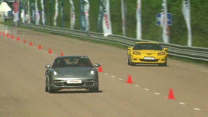 Битката на супер автомобилите - Corvette Z06, Camaro Zl1, Shelby Mustang Gt500, Porsche 911 Turbo