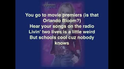 Hannah Montana Song - Best of Both Worlds with Lyrics