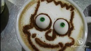 Мистър Симпсън оживявя върху кафето на Бариста Владимир Стоев :)