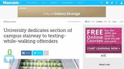 University Dedicates Section of Campus Stairway to Texting-while-walking Offenders