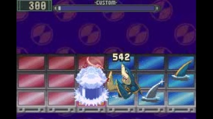 Shark man vs Megaman Battle Network 1 