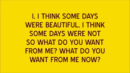 Take That - What Do You Want From Me (lyrics)