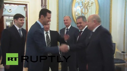 Президентите Башар Асад и Владимир Путин вечерят в Кремъл