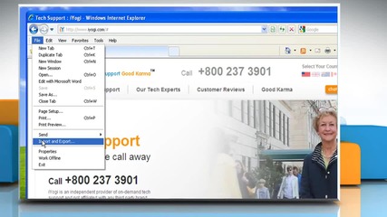 Internet Explorer® 8: How to import favorites on Windows® Xp?