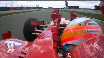 F1 Гран при на Германия 2012 - тийм радиото на Alonso след състезанието [hd][onboard]