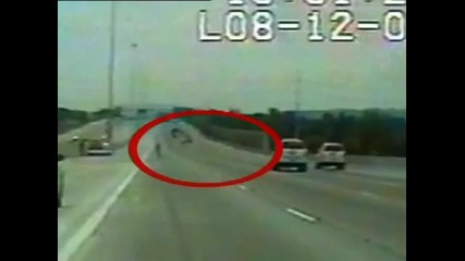 Car crashes into bridge at high speed 
