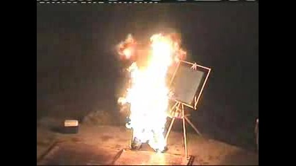 Мъж се самозапалва и започва да рисува !