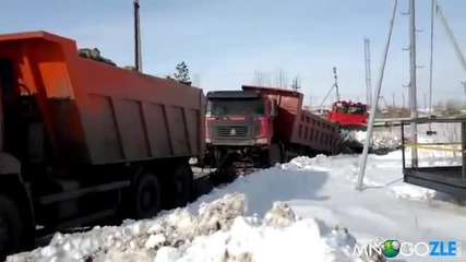 Камаз изкормва китайски камион