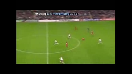Theo Walcott Vs Liverpool 07 - 08 Away Cl..flv