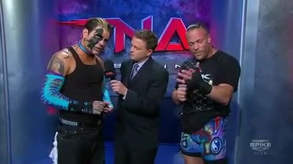 Jeff Hardy and Rvd Backstage *tna impact March 22* 