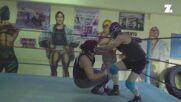 Break A Nail: This female luchadora isn't pulling any punches