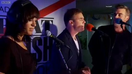 Robbie Williams & Gary Barlow - Shame (live on Bbc Radio 2 ) 