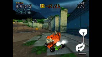 Crash Team Racing - Area The Lost Ruins - Tiger Temple - Platinum Relic 