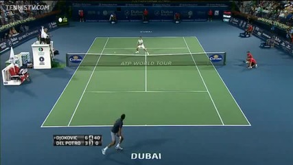 Del Potro vs Djokovic - Dubai 2013 - What a Point!