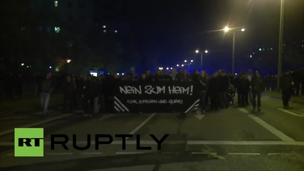 Germany: Antifa & far-right activists march in Cottbus