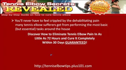 Tennis Elbow Cure | Exercises for Tennis Elbow Treatment 