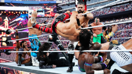 Colin Jost & Michael Che of SNL fame attempt to eliminate Braun Strowman: WrestleMania 35 Kickoff
