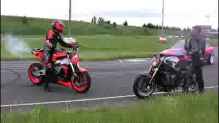 Motorcycle vs Bmw - дрифт :)