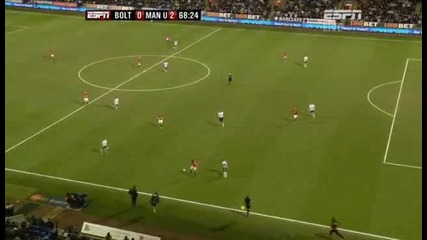 Болтън 0 - 2 Манчестър Юнайтед гол на Бербатов