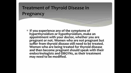 Thyroid Disease During Pregnancy