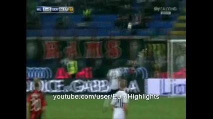 Ac Milan - Genoa 1:0 Ibrahimovic goal 25/09/2010 
