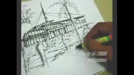 Speed Sketching in 15 minutes using Pen & Ink (an Architectural Perspective) 