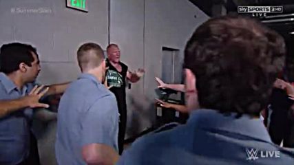 Brock Lesnar attacks Undertaker : Raw,2015 (full Brawl)