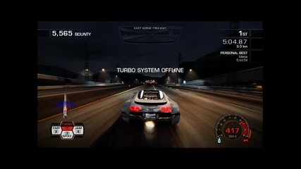 Need For Speed: Hot Pursuit - Bugatti Veyron Top Speed 418 km/h