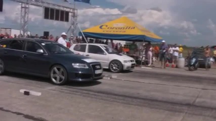 Audi Rs6 Vs. Vw Polo Tdi Bimoto Drag Race