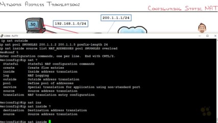 70. Network Address Translation Configuring Static Nat