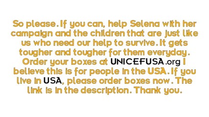 Unicef 2010 Help Selena Gomez 