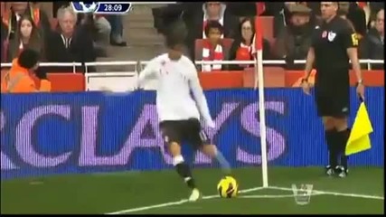 Гол на Бербатов Arsenal vs Fulham 2-1