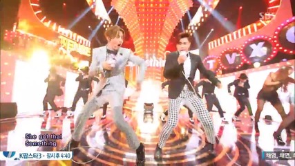 140105 Tvxq - Something @ Sbs Inkigayo