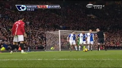 Cristiano Ronaldo brilliant free kick vs Blackburn