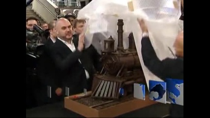 34- метров шоколадов влак е най- дългата шоколадова структура в света