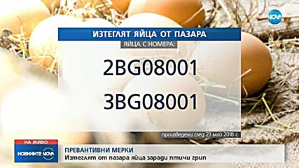 ЗАРАДИ ПТИЧИ ГРИП: Изтеглят яйца от пазара