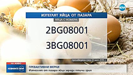 ЗАРАДИ ПТИЧИ ГРИП: Изтеглят яйца от пазара