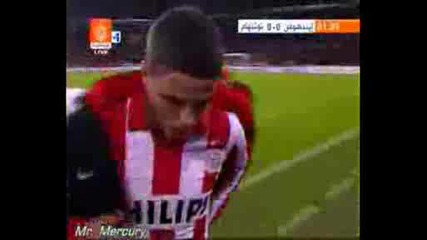 Dimitar Berbatov Goal - Psv 0 - 1 Tottenham