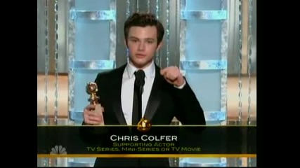 Golden Globes 2011: Chris Colfer (glee) wins for best performance by an actor in a supporting role 