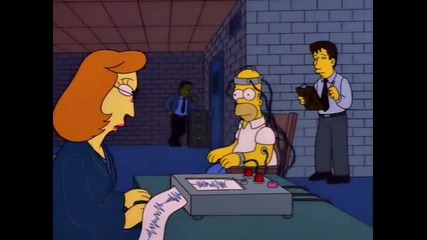 Хоумър Симпсън на детектора на лъжата - Homer Simpson in the lie detector