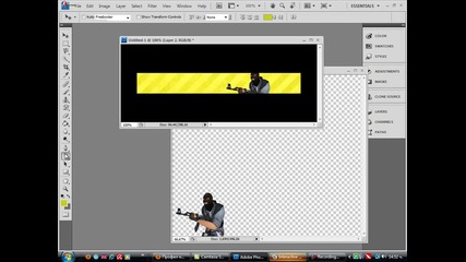 Как да си направим банер на тема цс с Photoshop Cs4 