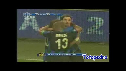 21.01 Интер - Рома 2:1 Златан Ибрахимович победен гол ! Купа на Италия