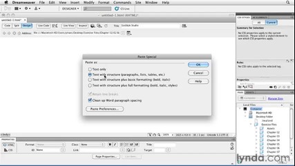 Adding content to your first web page 