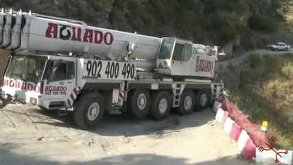 Голям кран , остър завой -проблем !!!