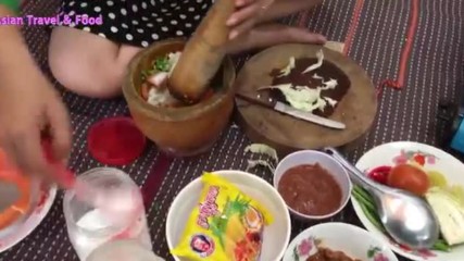 Asian Food - Beautiful girl cooking