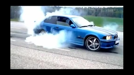 Bmw M3 Turbo Burnout Drag Tires !!!