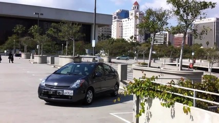 Google Self - Driving Car In Action 