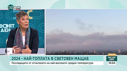 Проф. Балабанова: 2024 година вероятно ще бъде най-топлата в световен мащаб