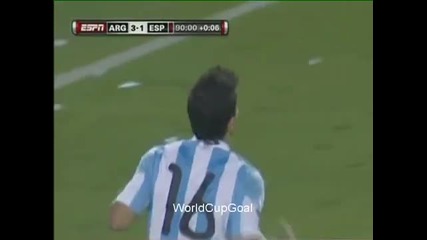 Argentina vs Spain [4 - 1] All Goals amp; Highlights 2010