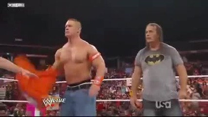 Wwe - John Cena & Bret Hart vs Chris Jericho & Edge ( Lumberjack Match )